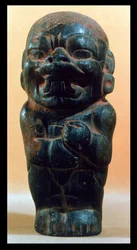 Figur med huvudet på en Jaguar, från Olmec Culture, 3000-1000 f.Kr. (keramik)